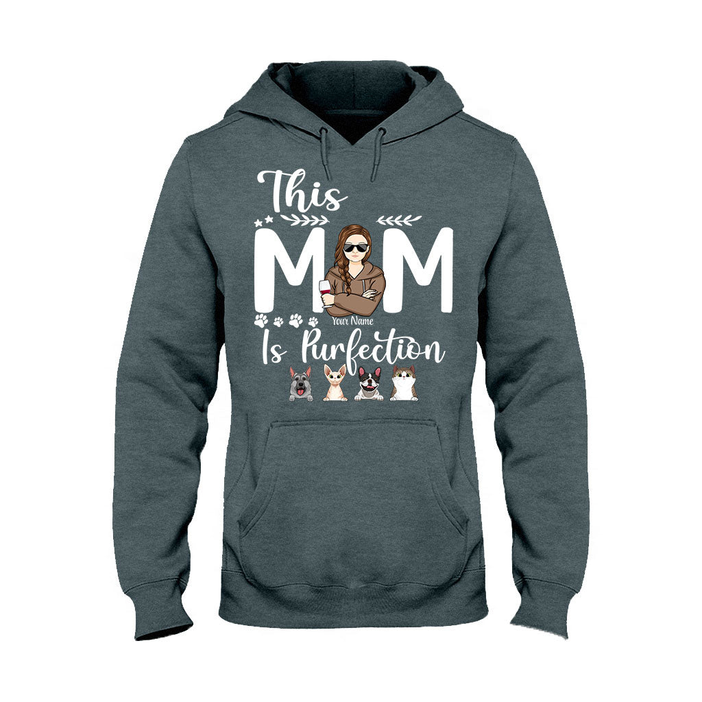 Disover This Mom Is Purfection - Personalized Mother's Day Dog T-shirt and Hoodie