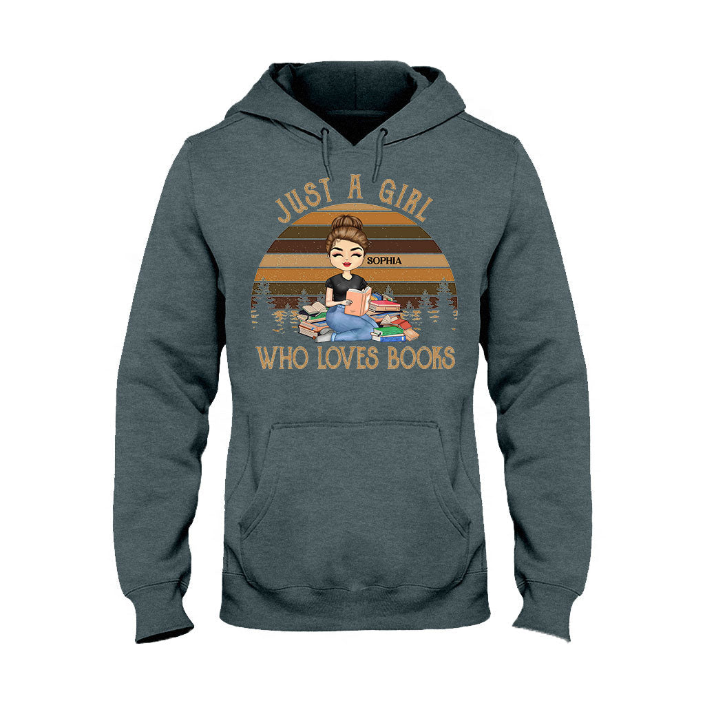 Just A Girl Who Loves Books - Personalized Book T-shirt and Hoodie