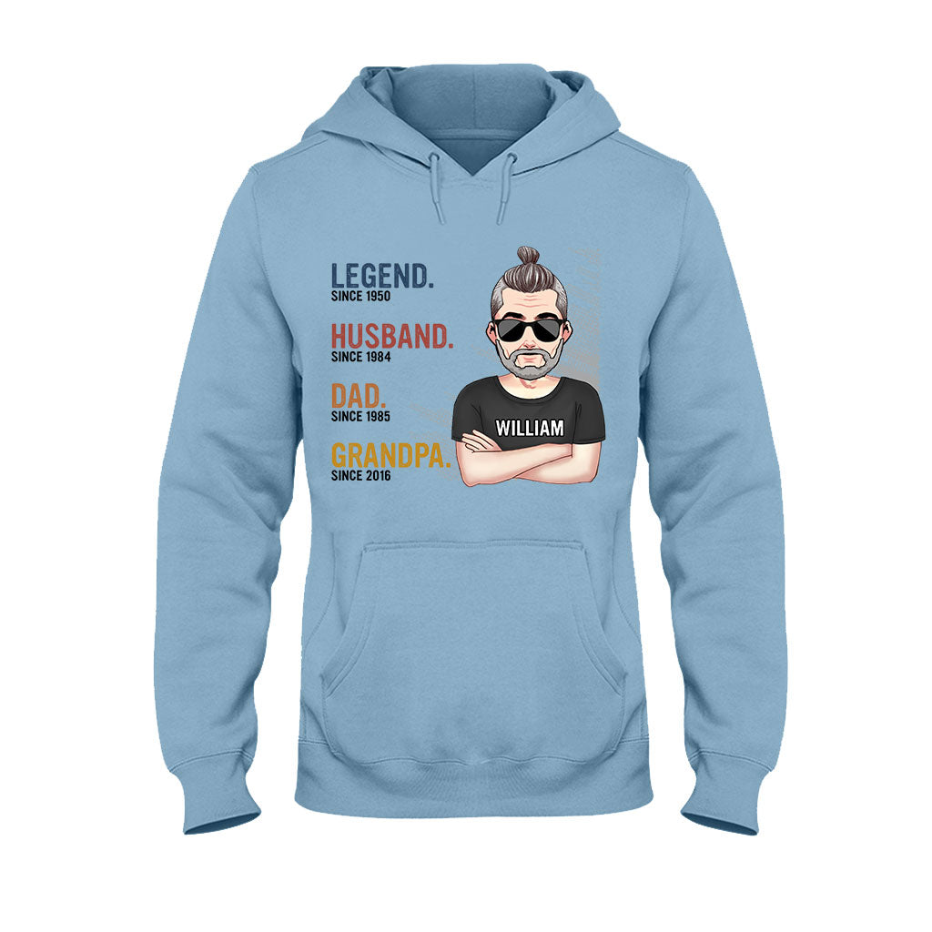 Legend Husband Dad Grandpa - Personalized Father T-shirt and Hoodie