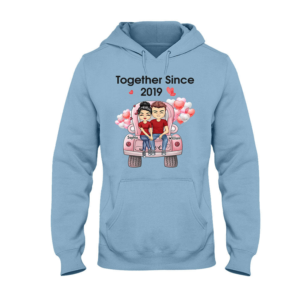 Together Since - Personalized Couple T-shirt and Hoodie