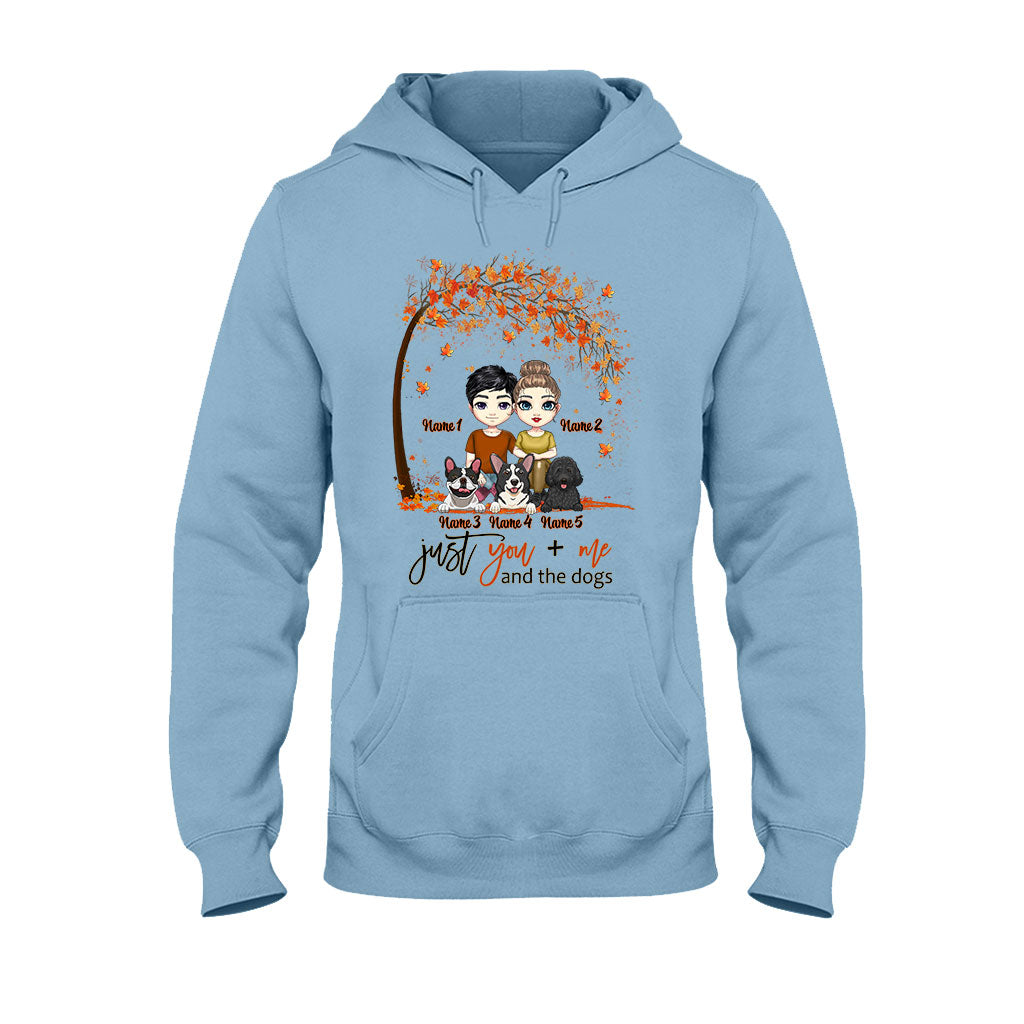 You Me And The Dogs - Personalized Fall Couple T-shirt and Hoodie