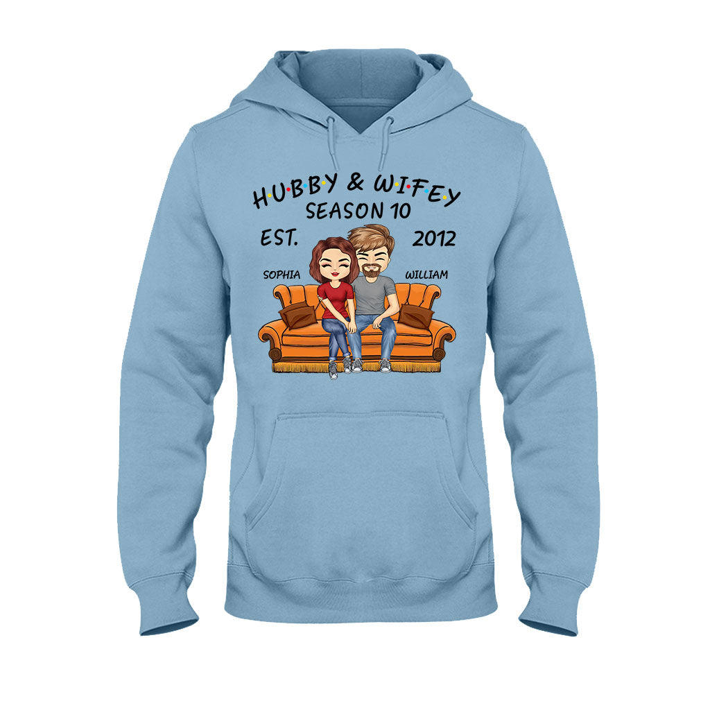 Hubby And Wifey - Personalized Christmas Couple T-shirt and Hoodie