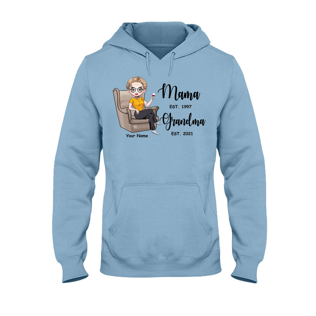 Mama Est Grandma Est - Personalized Mother's Day T-shirt and Hoodie