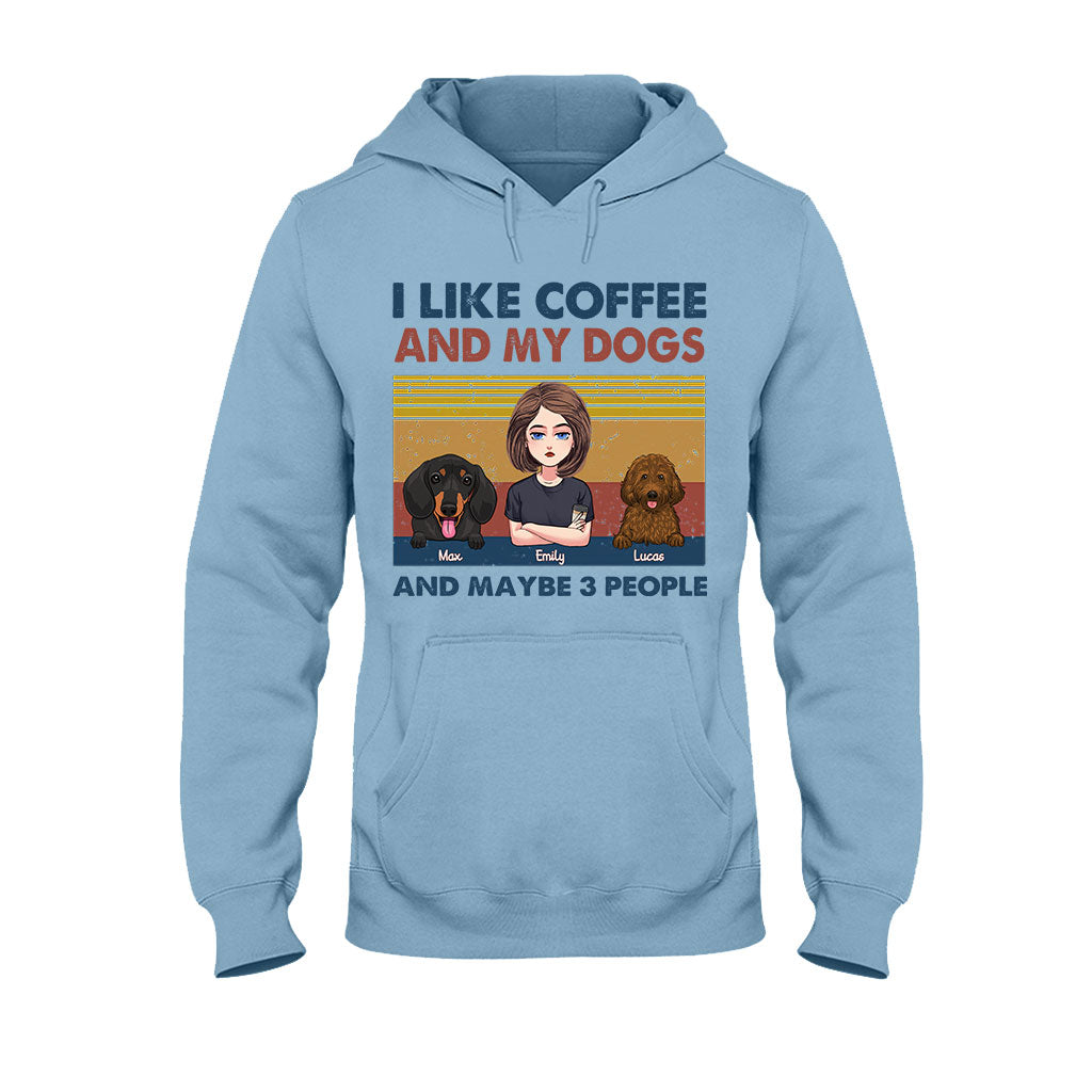 I Like Coffee And My Dog - Dog gift for cat lover - Personalized T-shirt And Hoodie