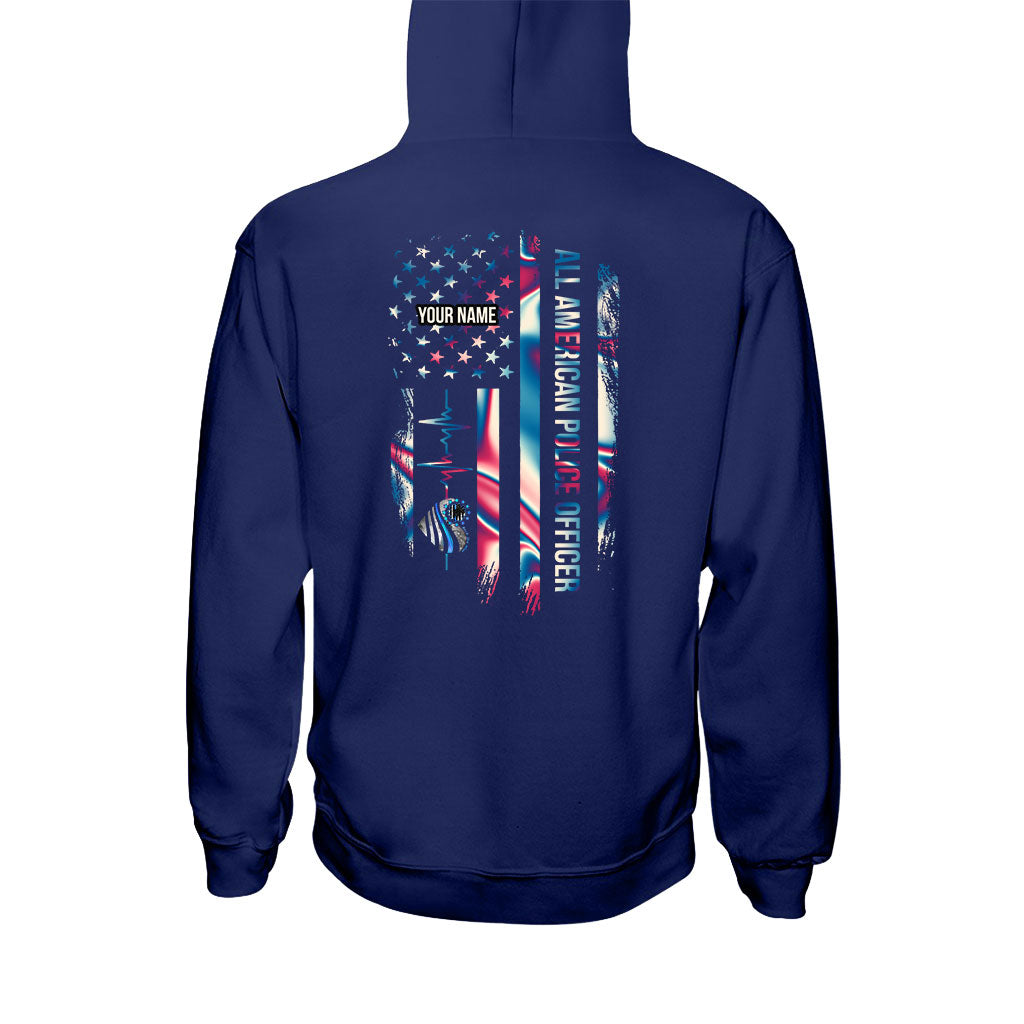 Proud Police Officer - Personalized Independence Day T-shirt and Hoodie
