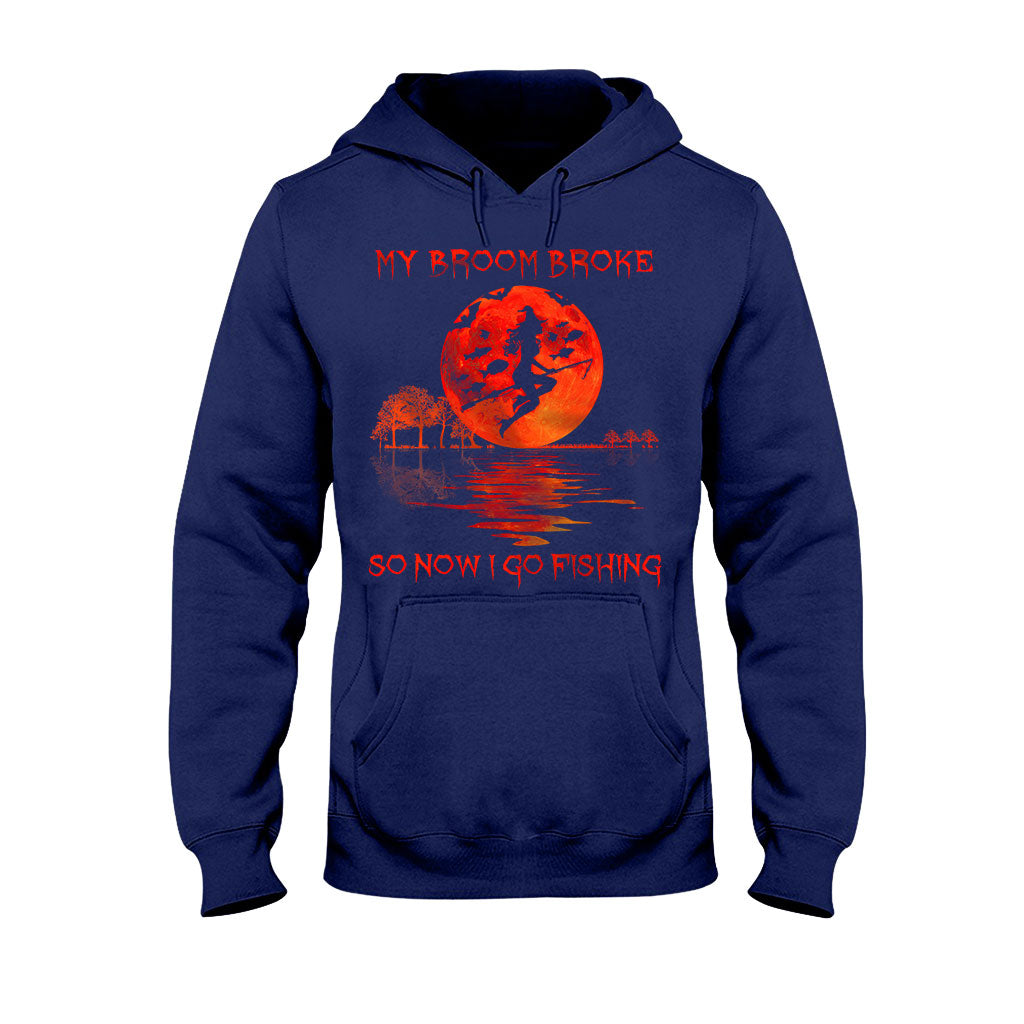 My Broom Broke Halloween - Fishing T-shirt And Hoodie 082021