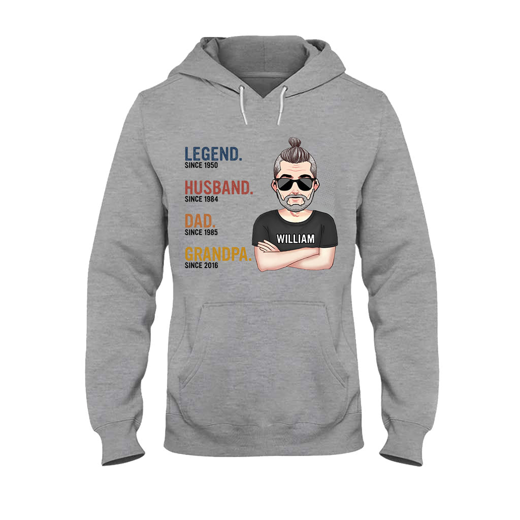 Legend Husband Dad Grandpa - Personalized Father T-shirt and Hoodie