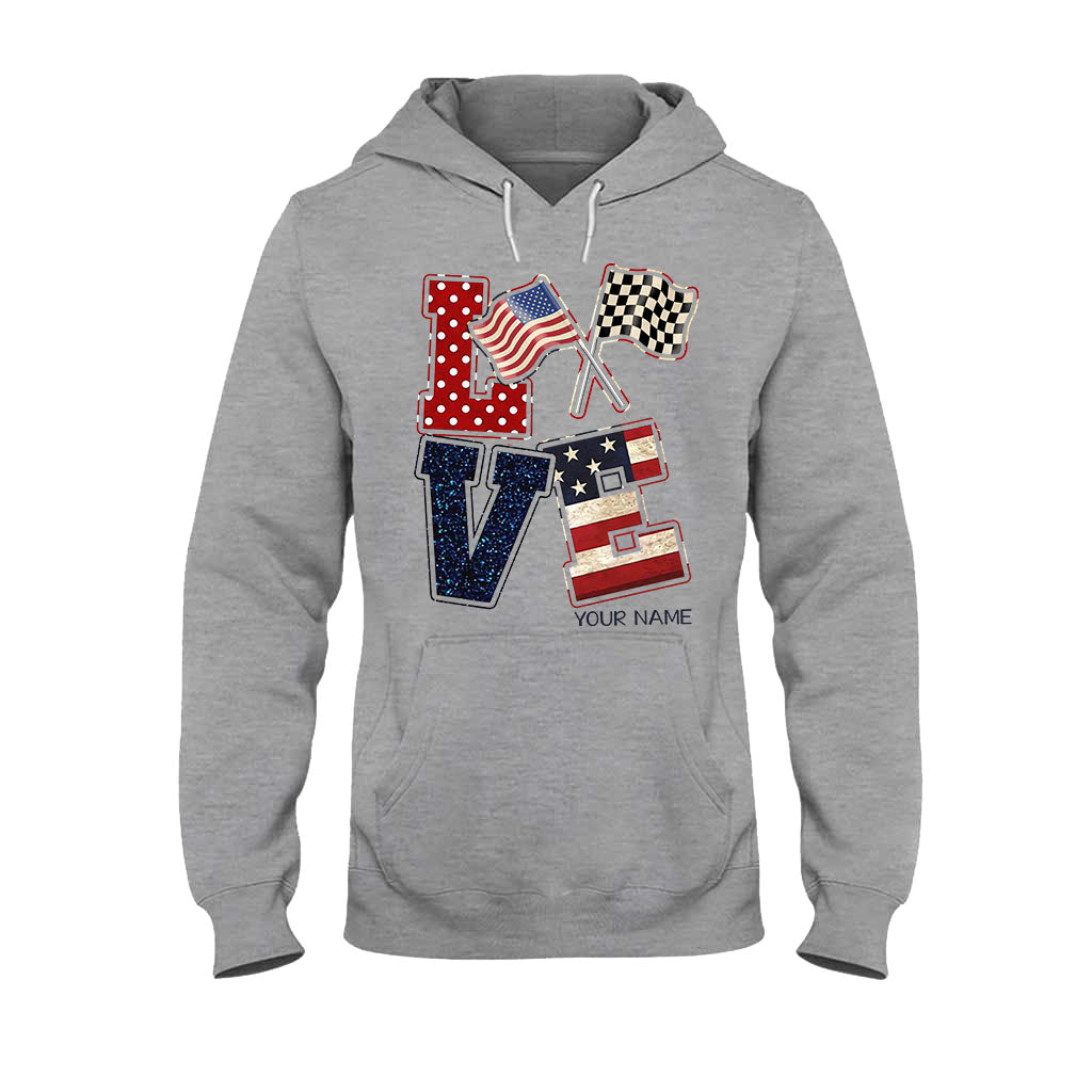 Love Racing - Personalized Independence Day T-shirt and Hoodie