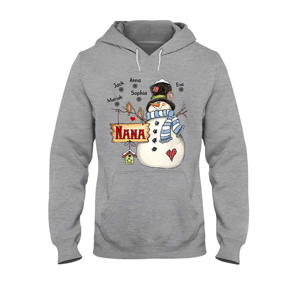 Nana Snowman - Personalized Grandma T-shirt and Hoodie