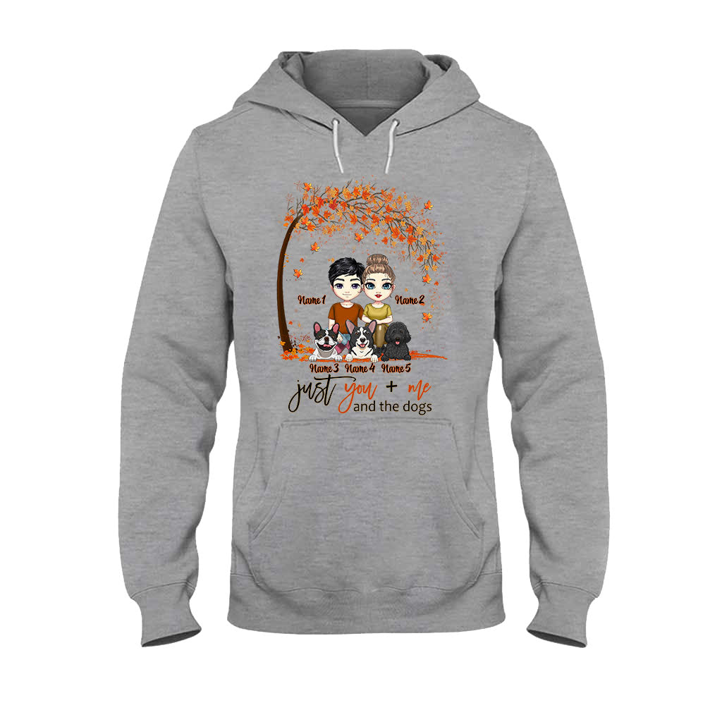 You Me And The Dogs - Personalized Fall Couple T-shirt and Hoodie