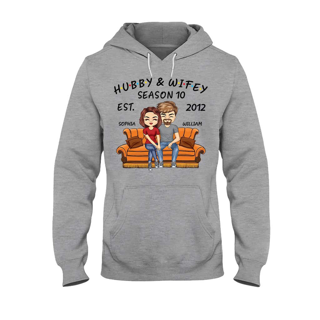 Hubby And Wifey - Personalized Christmas Couple T-shirt and Hoodie