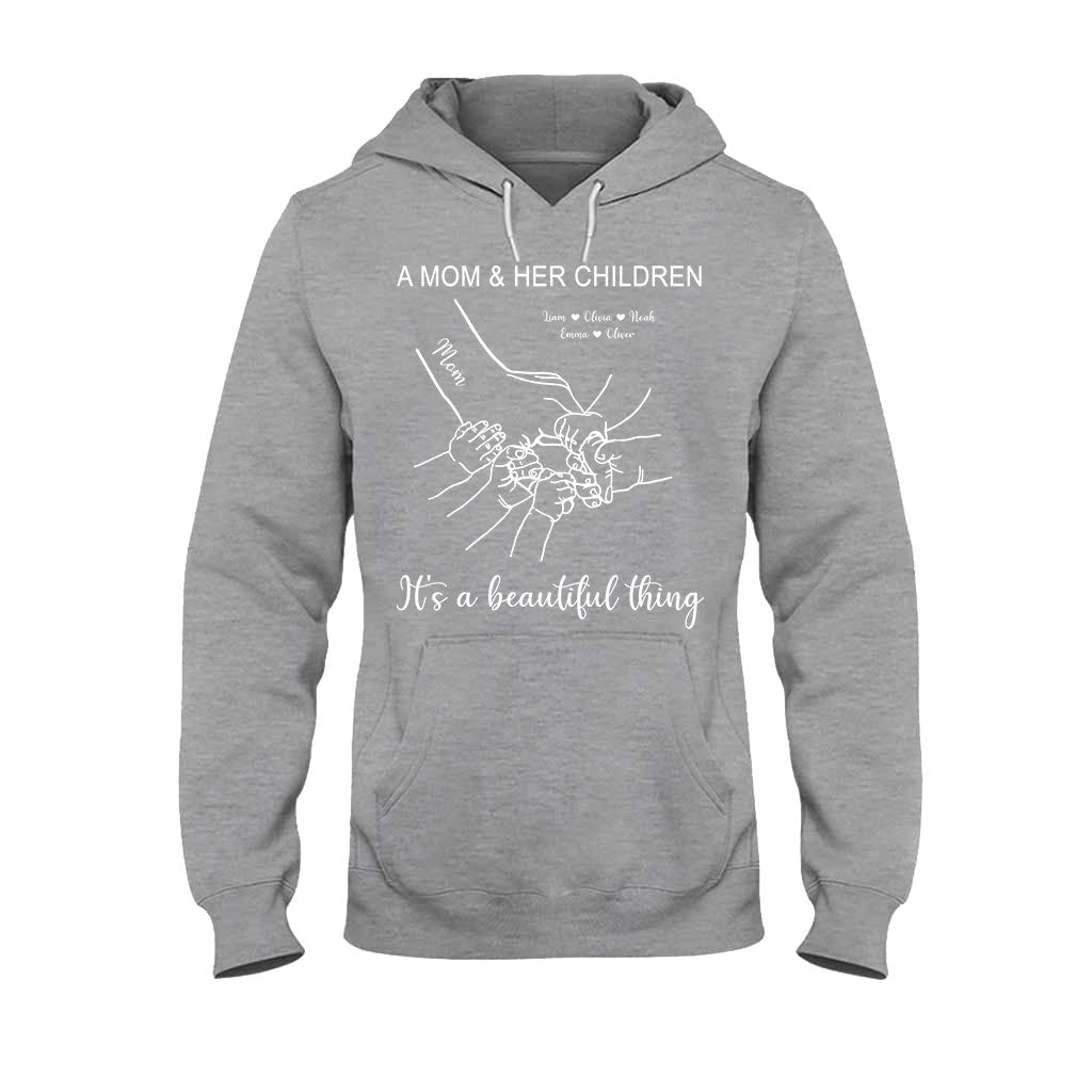 A Mom And Her Children - Personalized Mother's Day Mother T-shirt and Hoodie