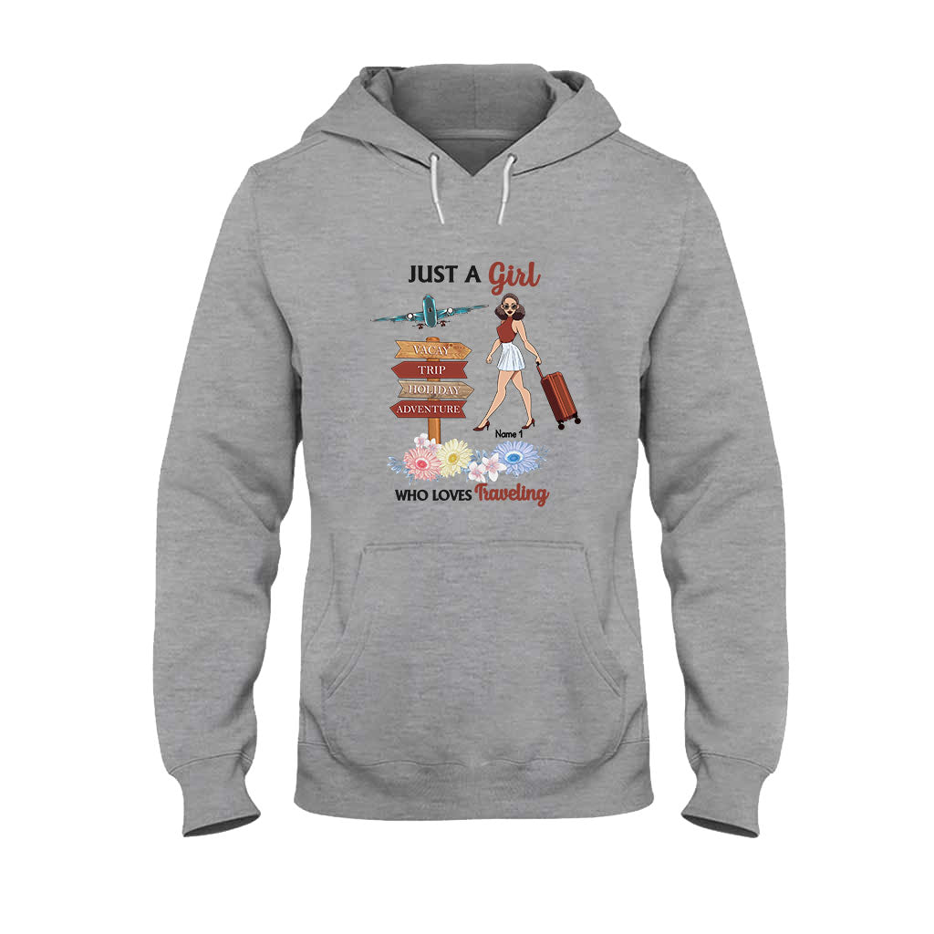 Just A Girl Who Loves Travelling - Personalized T-shirt and Hoodie