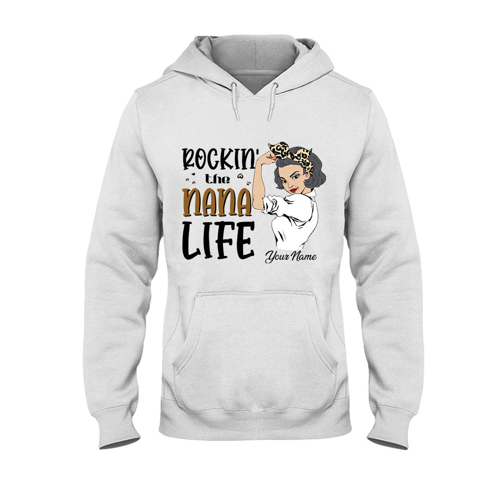 Rocking The Nana Life - Personalized Grandma T-shirt and Hoodie