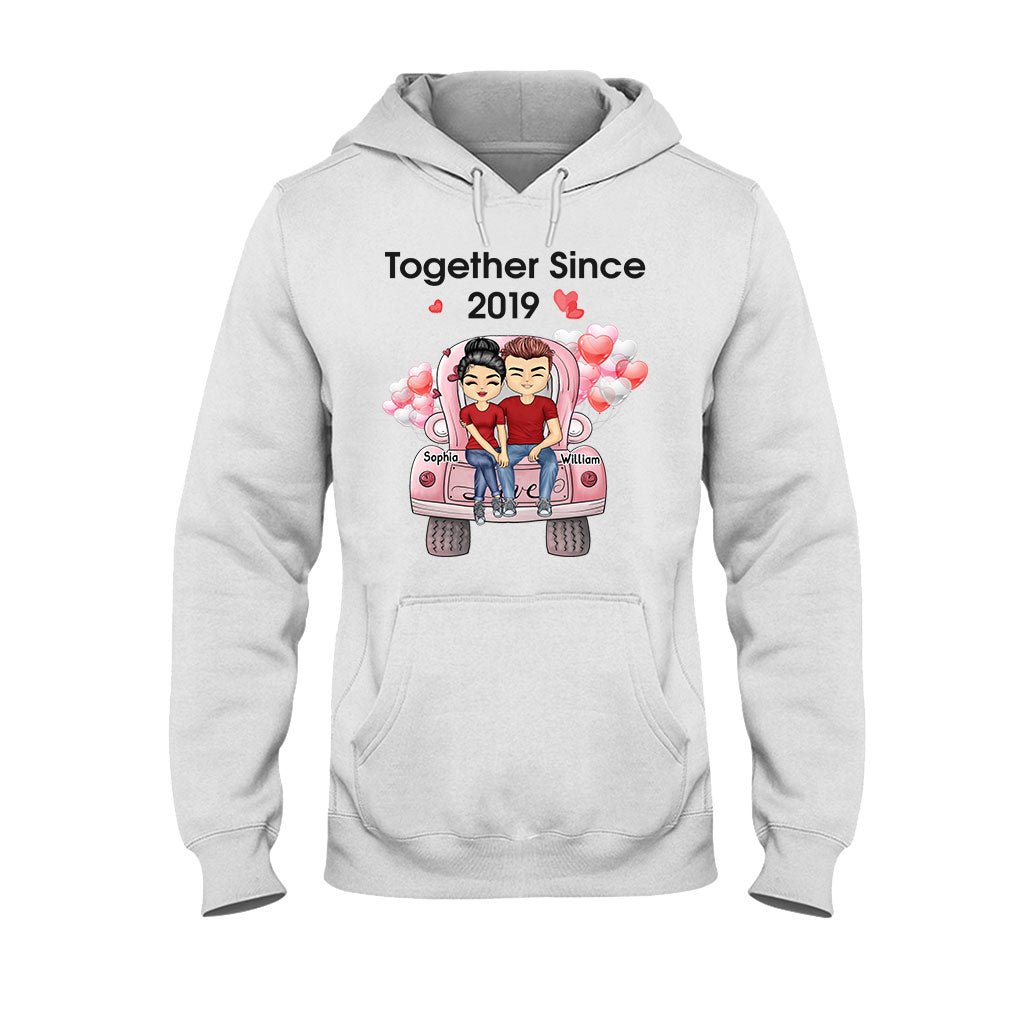 Together Since - Personalized Couple T-shirt and Hoodie