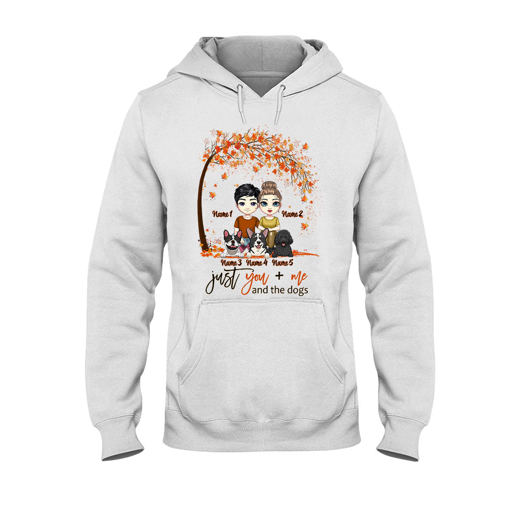 You Me And The Dogs - Personalized Fall Couple T-shirt and Hoodie