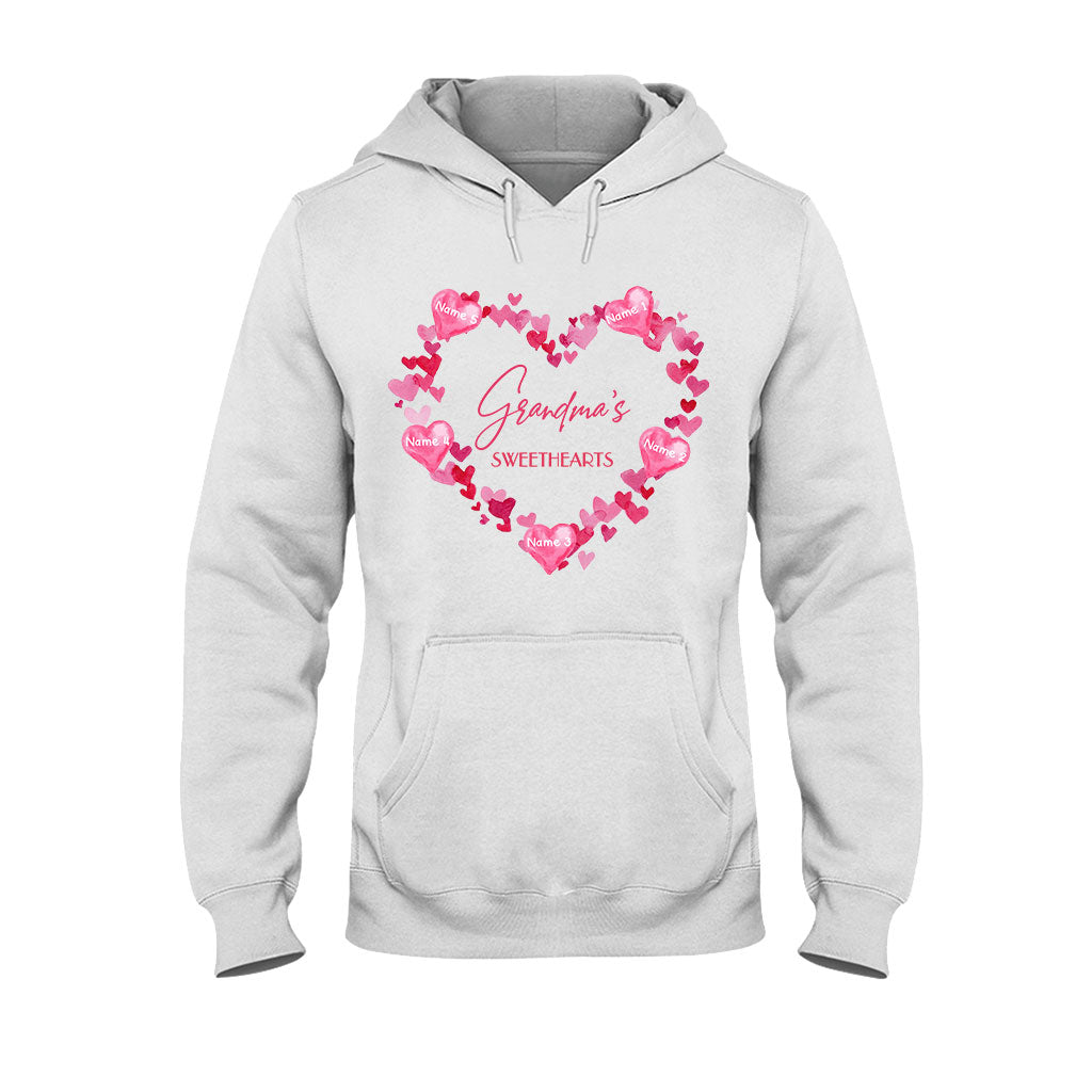 Grandma's Sweethearts - Personalized Valentine Grandma T-shirt and Hoodie