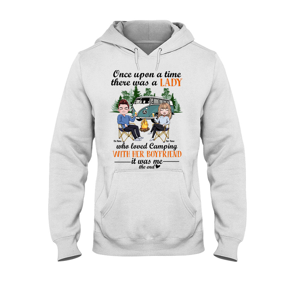 Once Upon A Time There Was A Lady - Personalized Camping Couple T-shirt and Hoodie