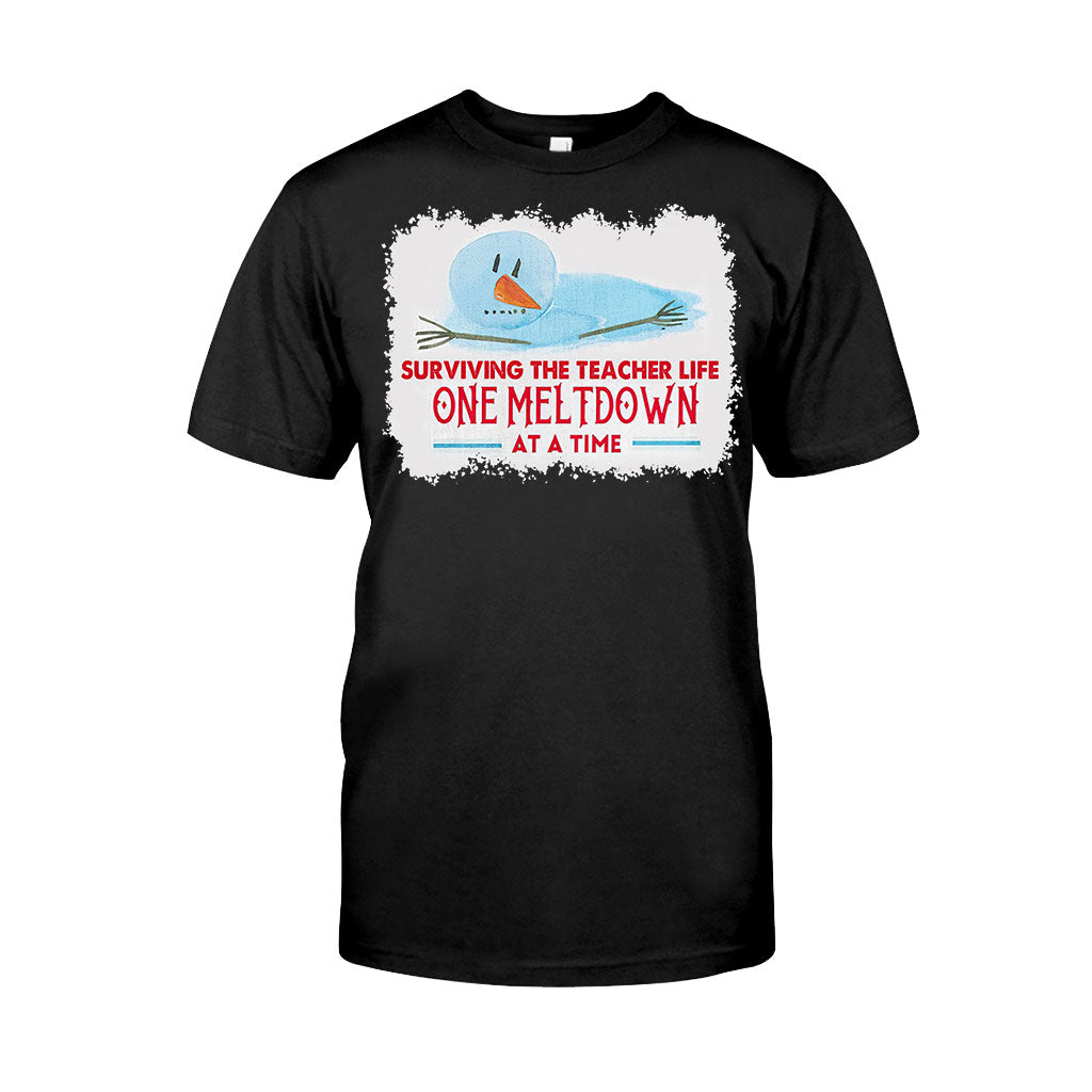 One Meltdown A Time - Personalized Teacher T-shirt and Hoodie