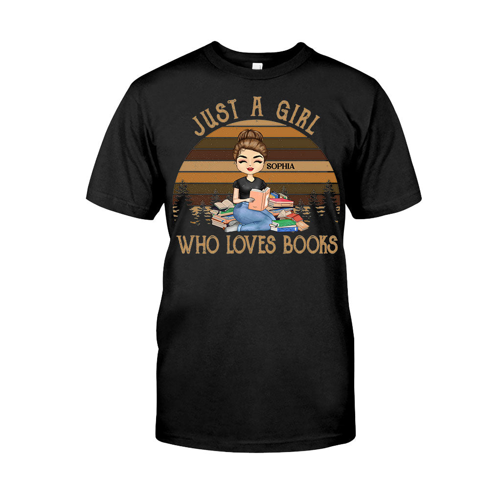 Just A Girl Who Loves Books - Personalized Book T-shirt and Hoodie