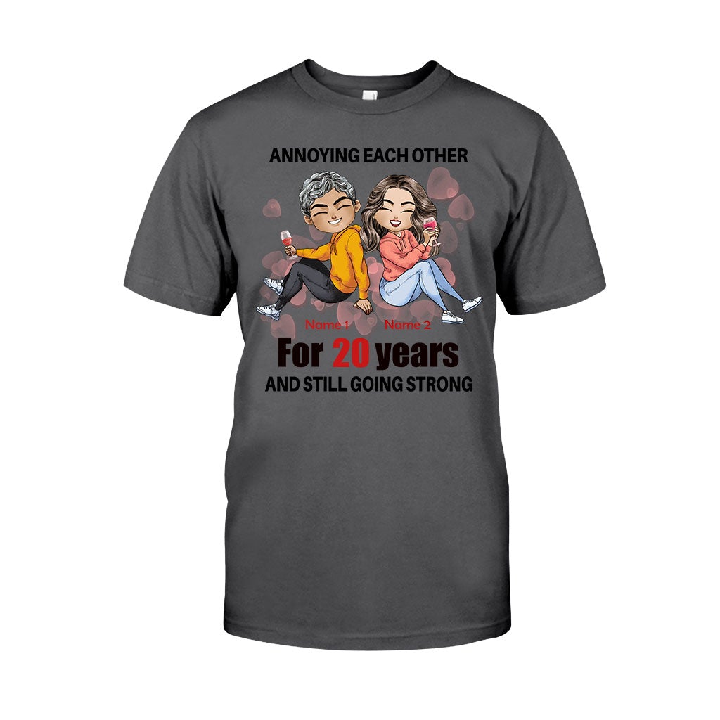 Husband And Wife Annoying Each Other - Personalized Couple T-shirt and Hoodie
