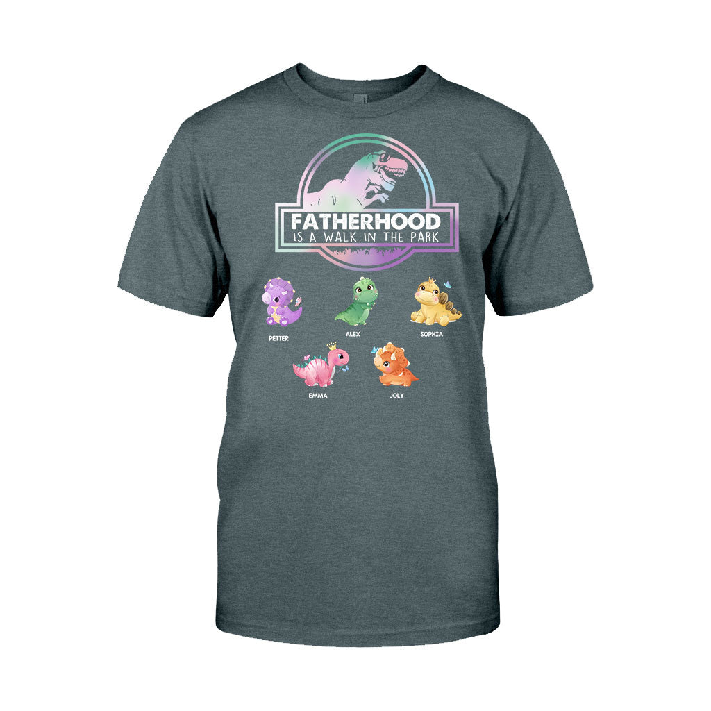 Fatherhood Is A Walk - Gift for dad, grandpa - Personalized T-shirt And Hoodie