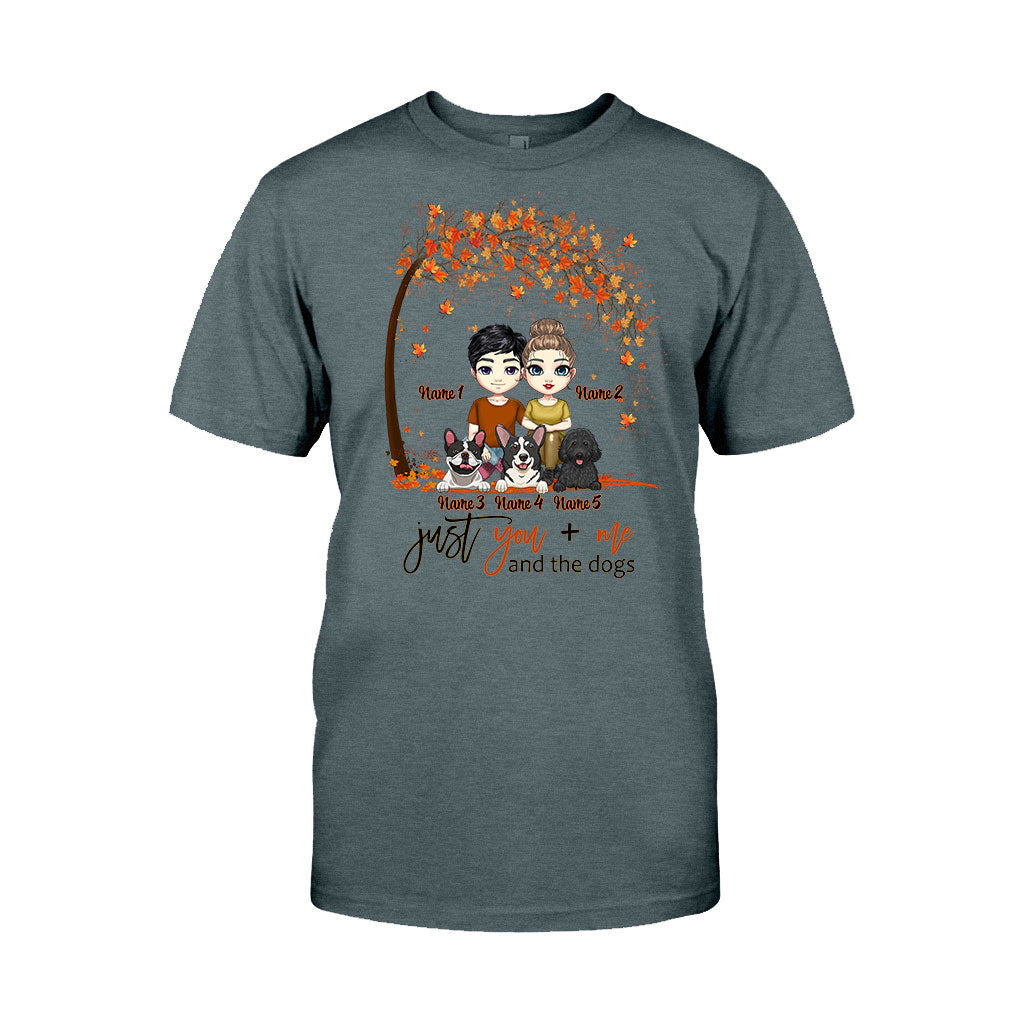 You Me And The Dogs - Personalized Fall Couple T-shirt and Hoodie