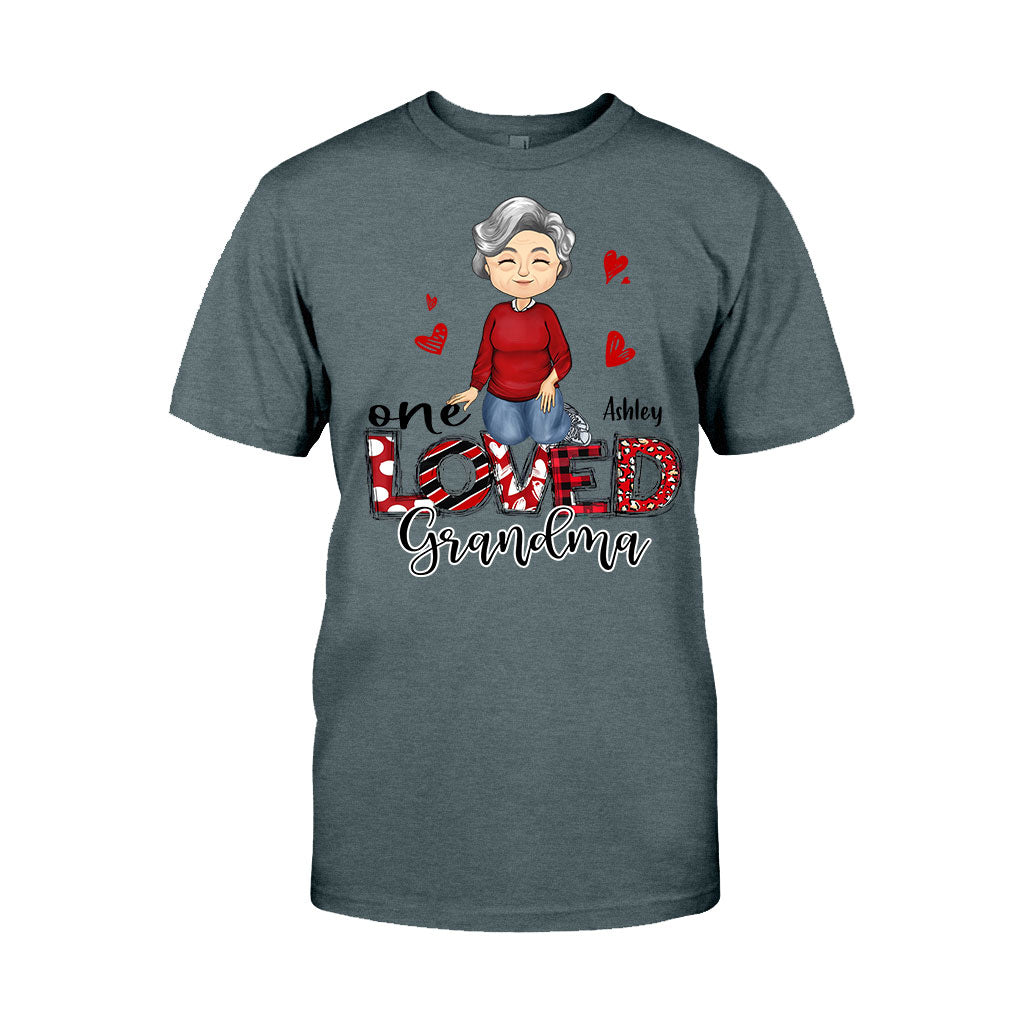 One Loved Grandma - Personalized Valentine Grandma T-shirt and Hoodie