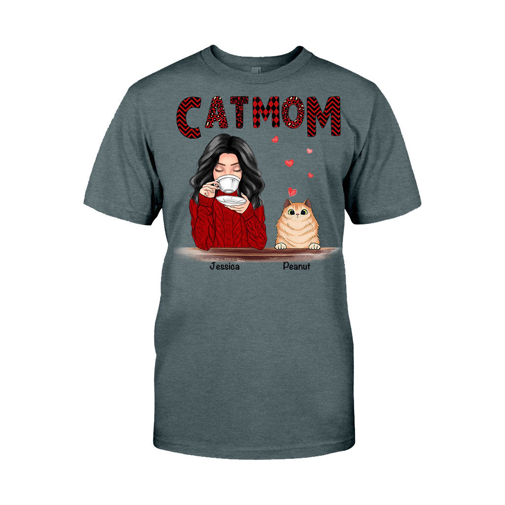 Cat Mom - Personalized Christmas Cat T-shirt and Hoodie