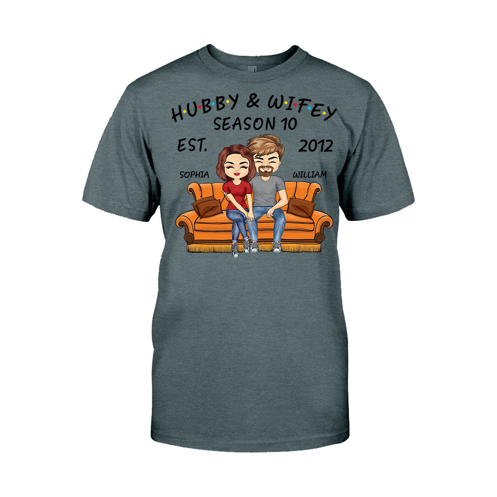 Hubby And Wifey - Personalized Christmas Couple T-shirt and Hoodie