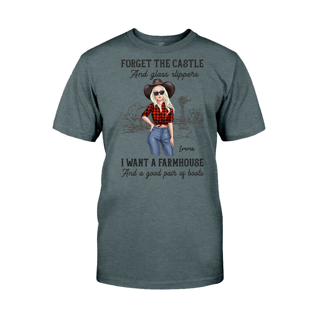 I Want A Farmhouse And A Good Pair Of Boots - Personalized Horse T-shirt and Hoodie