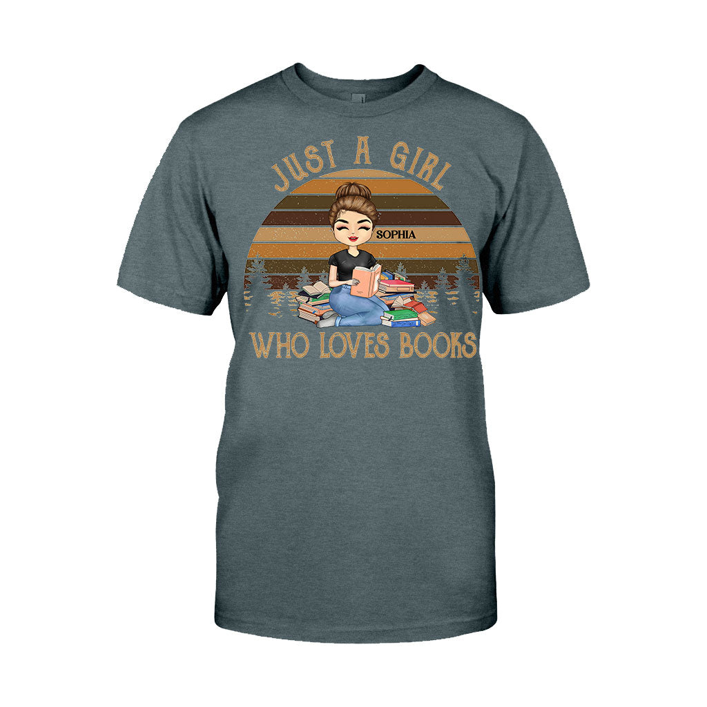 Just A Girl Who Loves Books - Personalized Book T-shirt and Hoodie