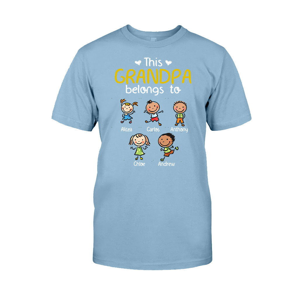 This Grandpa Grandma Belongs to - Personalized Father T-shirt and Hoodie