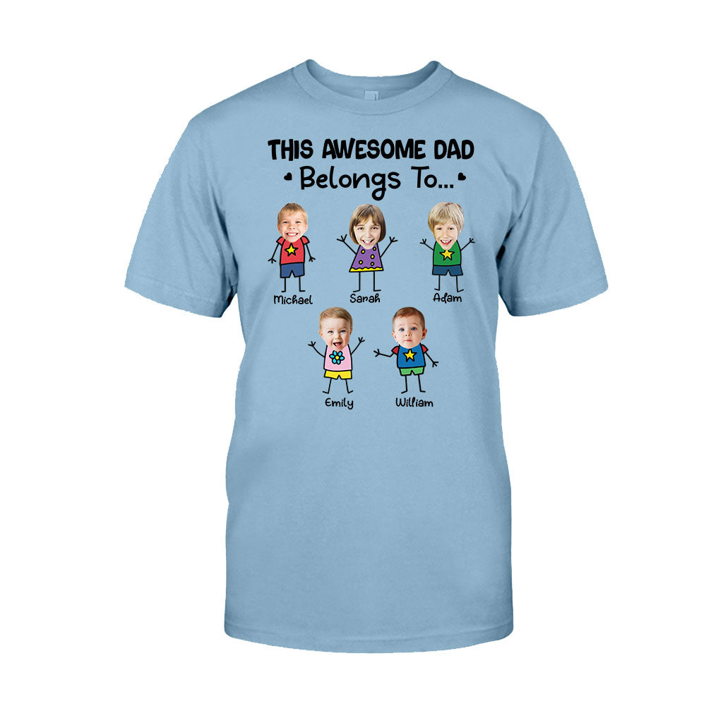 This Awesome Dad Belongs To - Personalized Father T-shirt and Hoodie