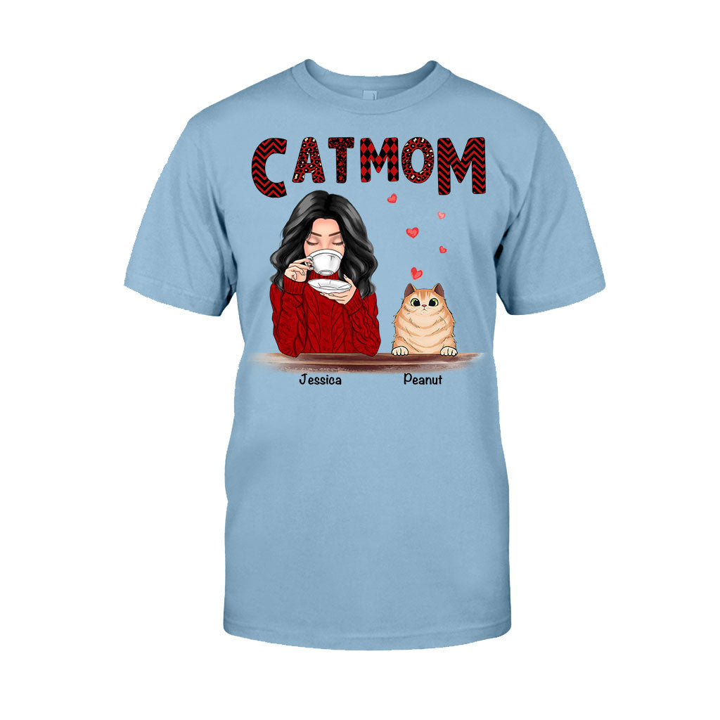 Cat Mom - Personalized Christmas Cat T-shirt and Hoodie