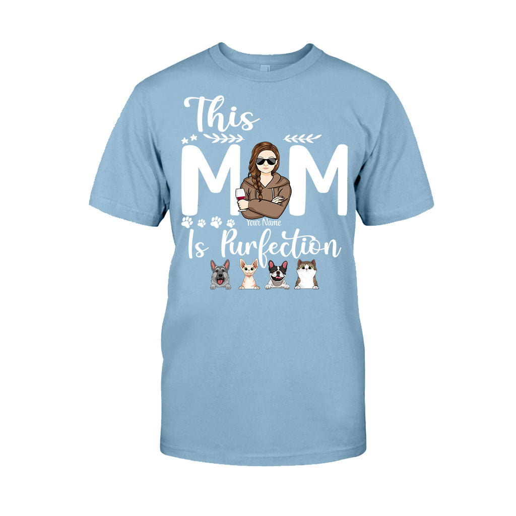 Disover This Mom Is Purfection - Personalized Mother's Day Dog T-shirt and Hoodie