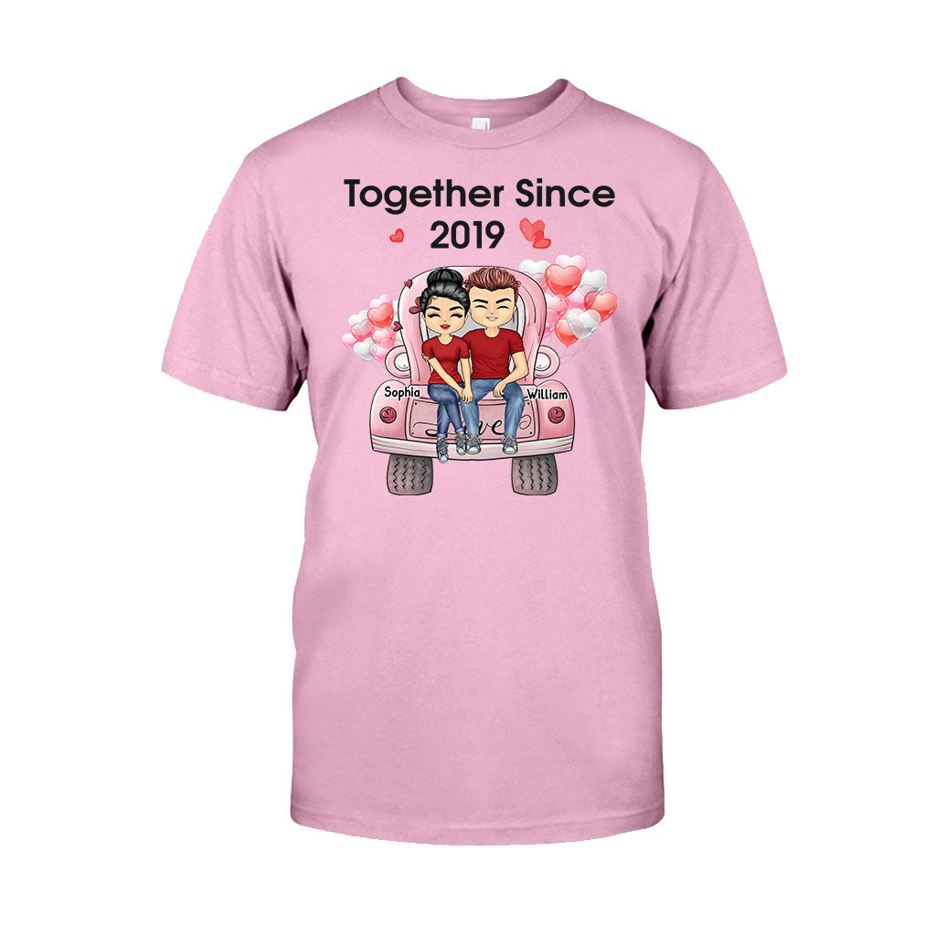 Together Since - Personalized Couple T-shirt and Hoodie