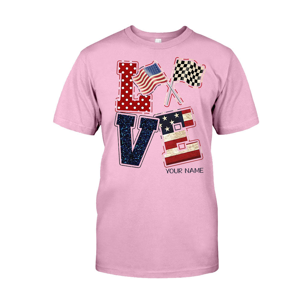 Love Racing - Personalized Independence Day T-shirt and Hoodie