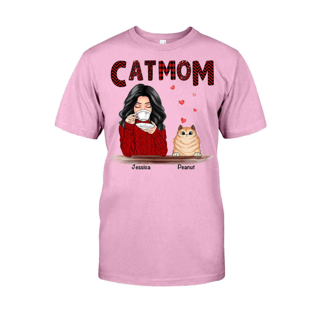 Cat Mom - Personalized Christmas Cat T-shirt and Hoodie