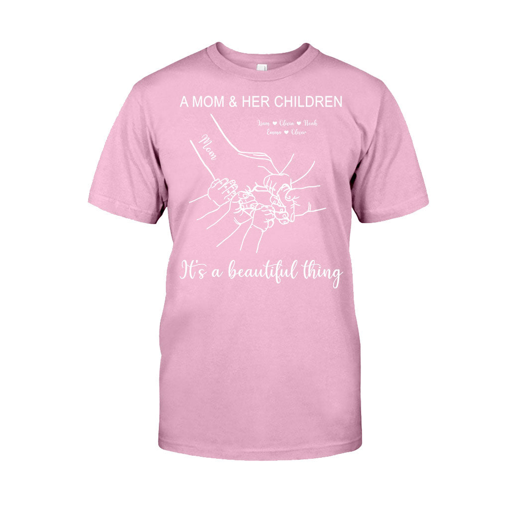 A Mom And Her Children - Personalized Mother's Day Mother T-shirt and Hoodie