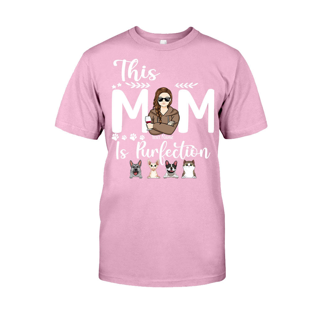 Disover This Mom Is Purfection - Personalized Mother's Day Dog T-shirt and Hoodie