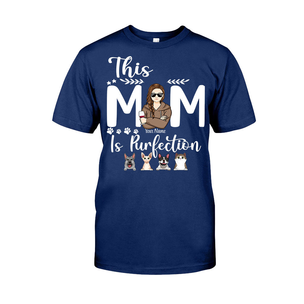 Disover This Mom Is Purfection - Personalized Mother's Day Dog T-shirt and Hoodie