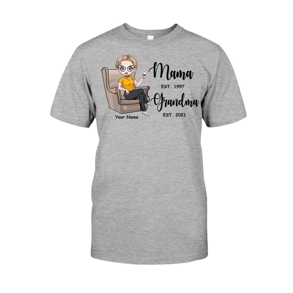 Mama Est Grandma Est - Personalized Mother's Day T-shirt and Hoodie
