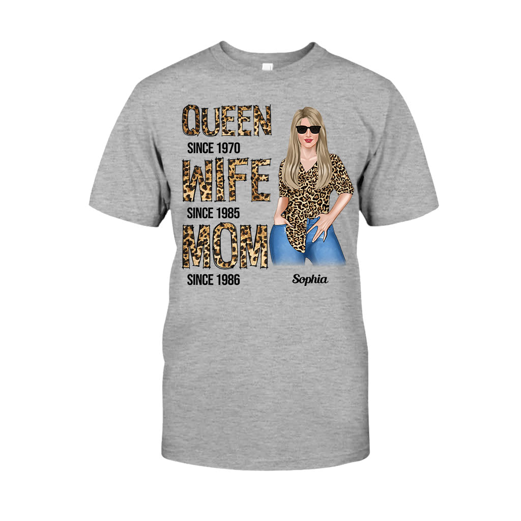 Queen Wife Mom - Personalized Mother T-shirt and Hoodie