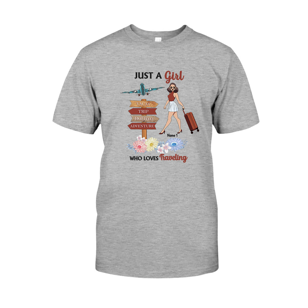 Just A Girl Who Loves Travelling - Personalized T-shirt and Hoodie