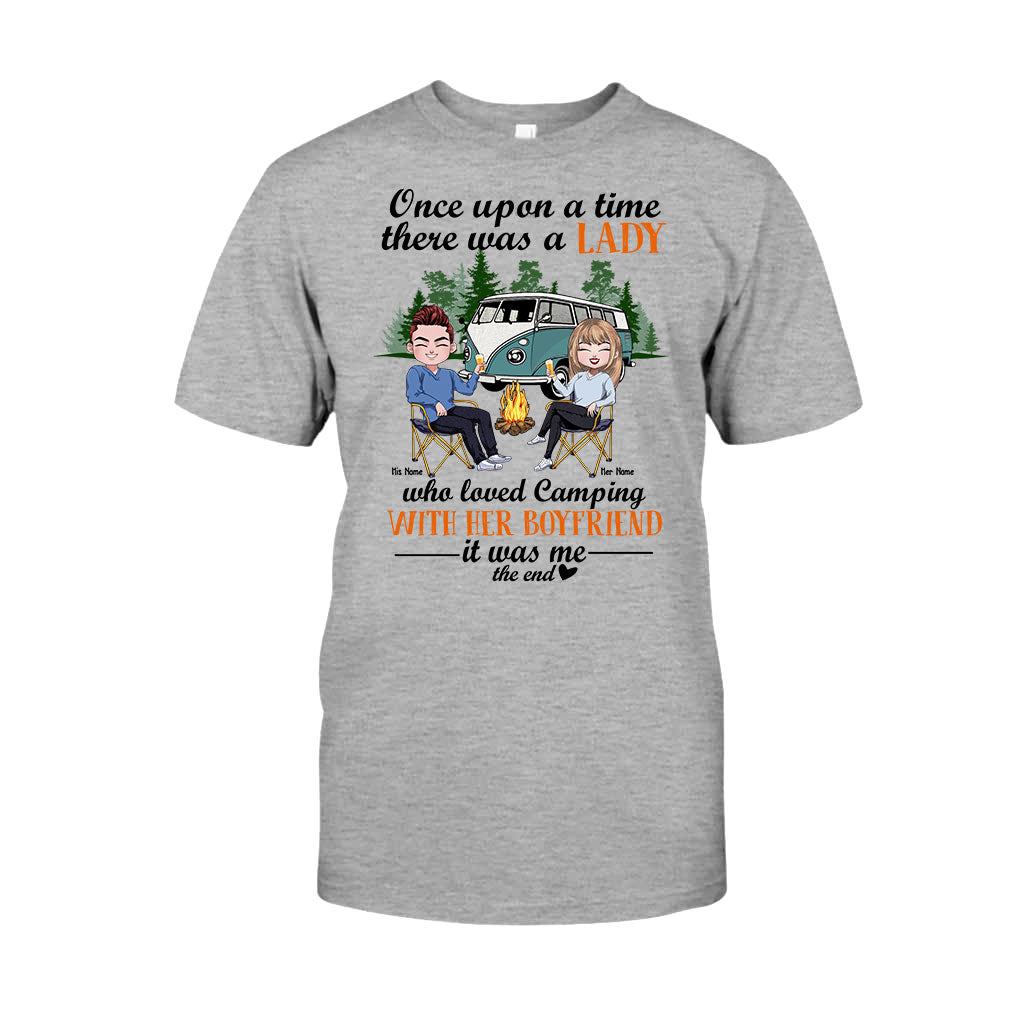 Once Upon A Time There Was A Lady - Personalized Camping Couple T-shirt and Hoodie