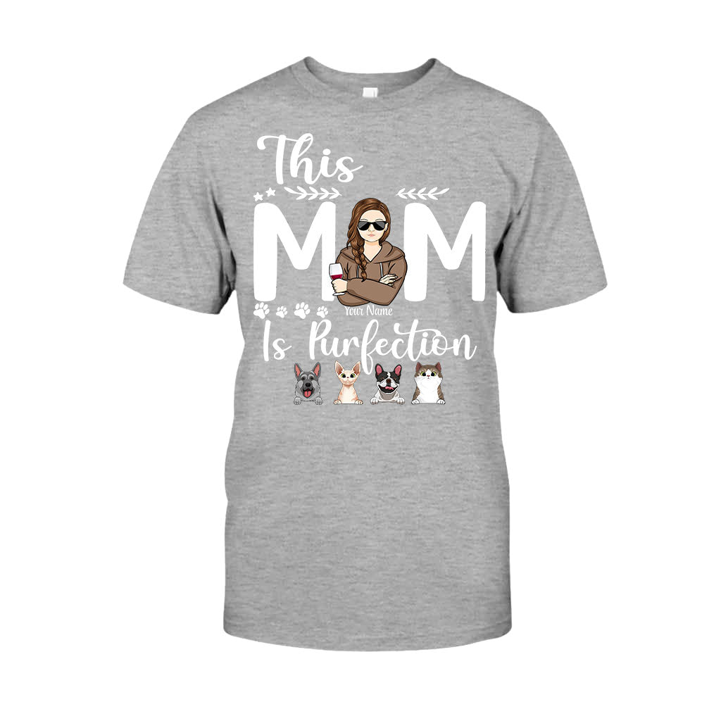 Disover This Mom Is Purfection - Personalized Mother's Day Dog T-shirt and Hoodie