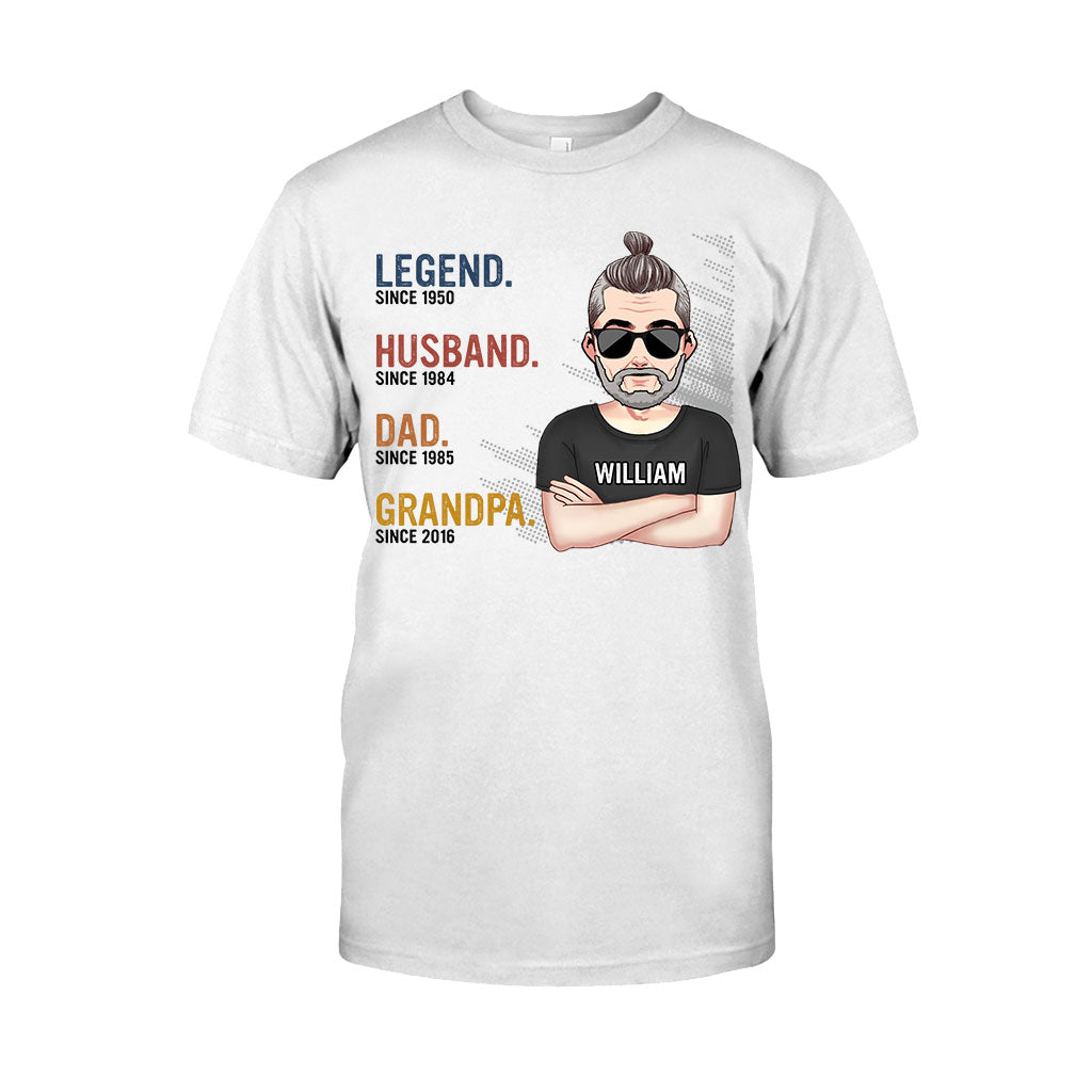 Legend Husband Dad Grandpa - Personalized Father T-shirt and Hoodie