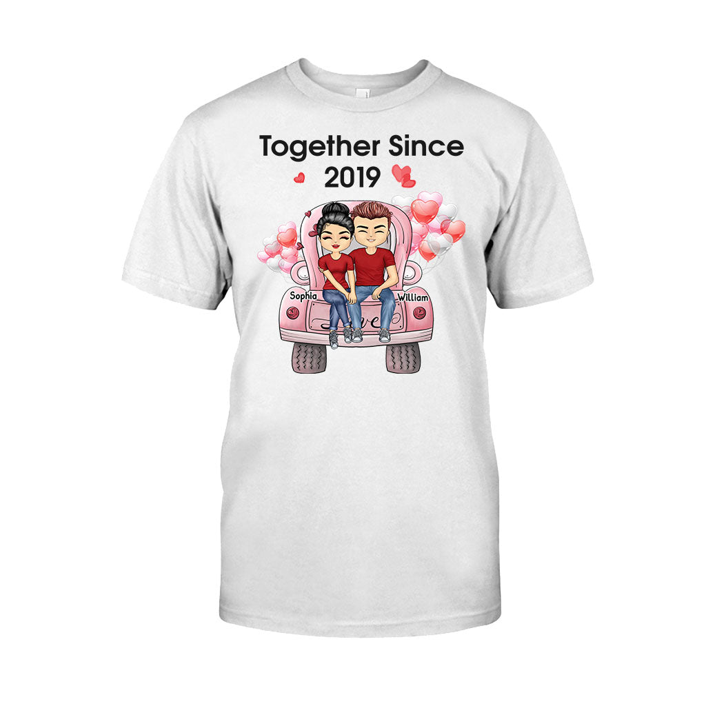 Together Since - Personalized Couple T-shirt and Hoodie