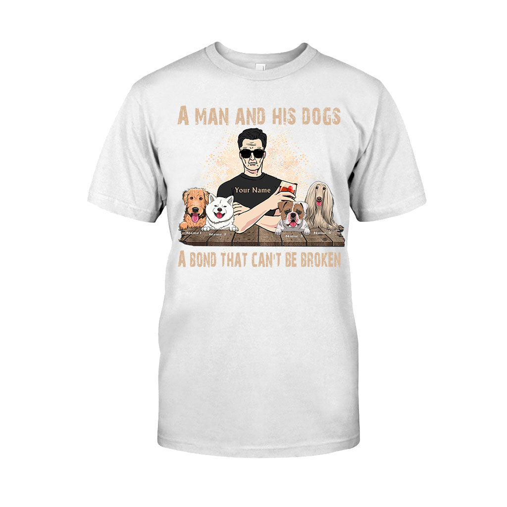 A Man And His Dogs - Personalized Father's Day Dog T-shirt and Hoodie